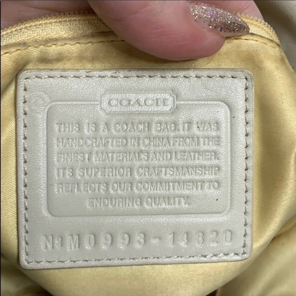 COACH BROOKE LEATHER  BAG WHITE #14820 - Picture 10 of 10